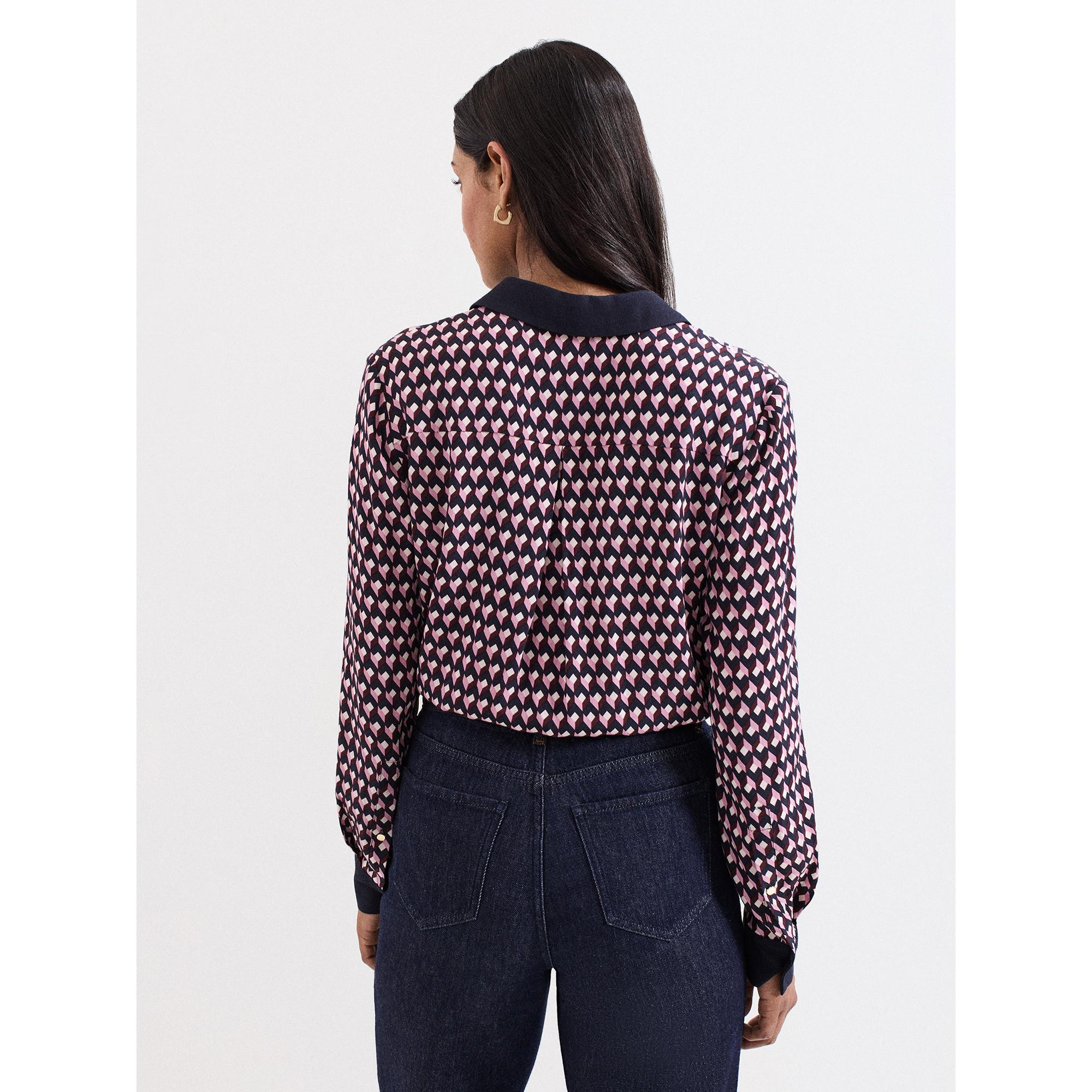 Phase Eight Chemise à manches longues à motifs  