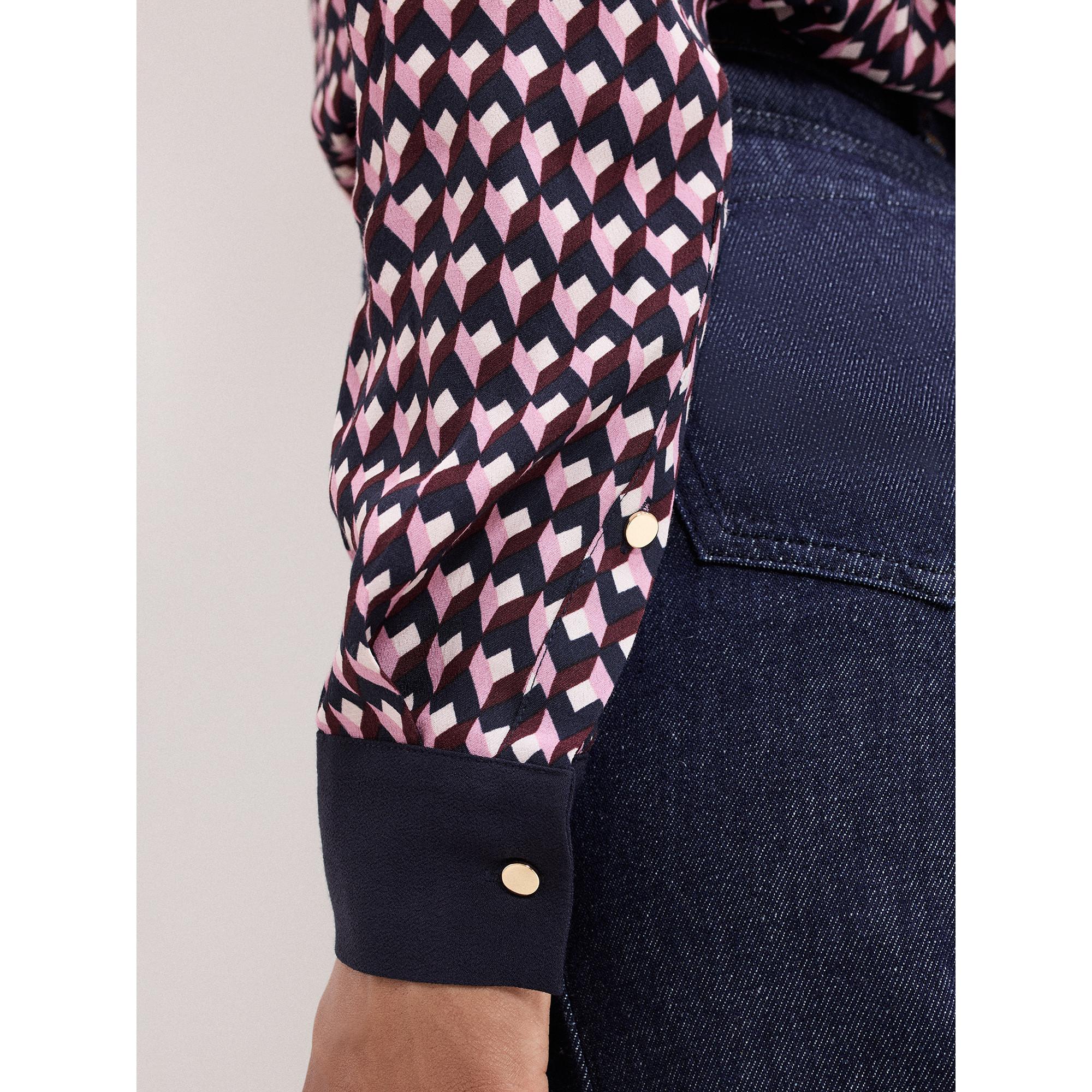 Phase Eight Chemise à manches longues à motifs  