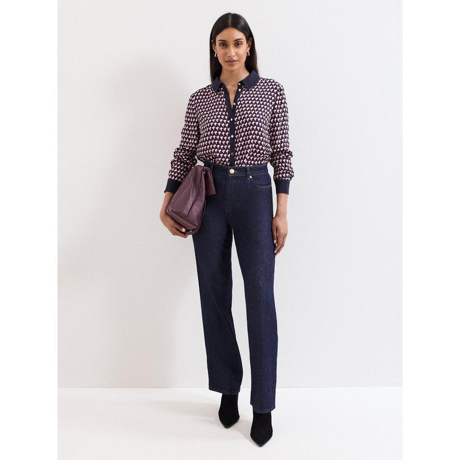 Phase Eight Camicia a maniche lunghe fantasia  