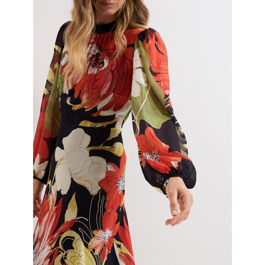 Phase Eight Eve Blumen Langarm Maxikleid  
