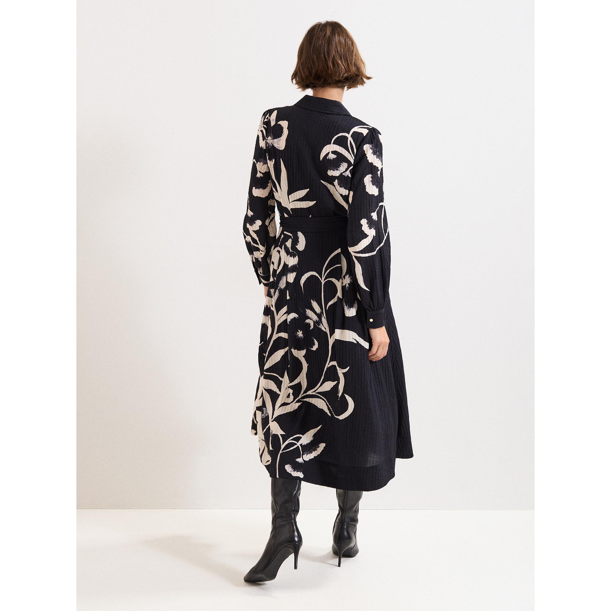 Phase Eight Natalie Robe Chemise Midi Plissée  