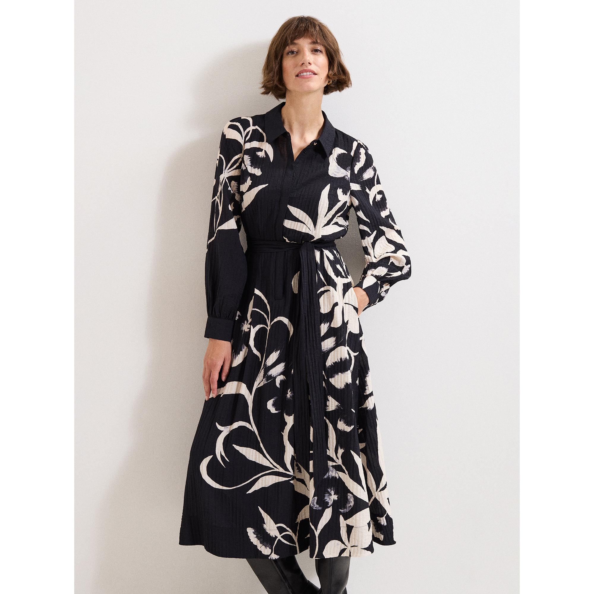 Phase Eight Natalie Robe Chemise Midi Plissée  