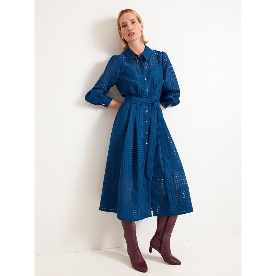 Phase Eight Natalie Robe Chemise Midi Carreaux  