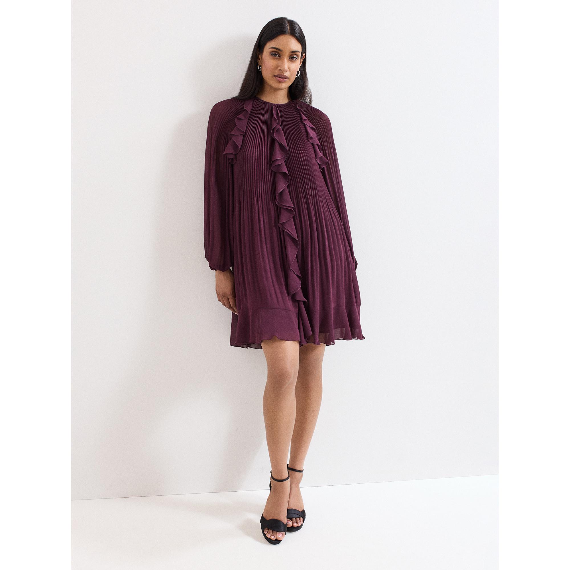 Phase Eight Layla Vestito Mini Plissettato con Balze  