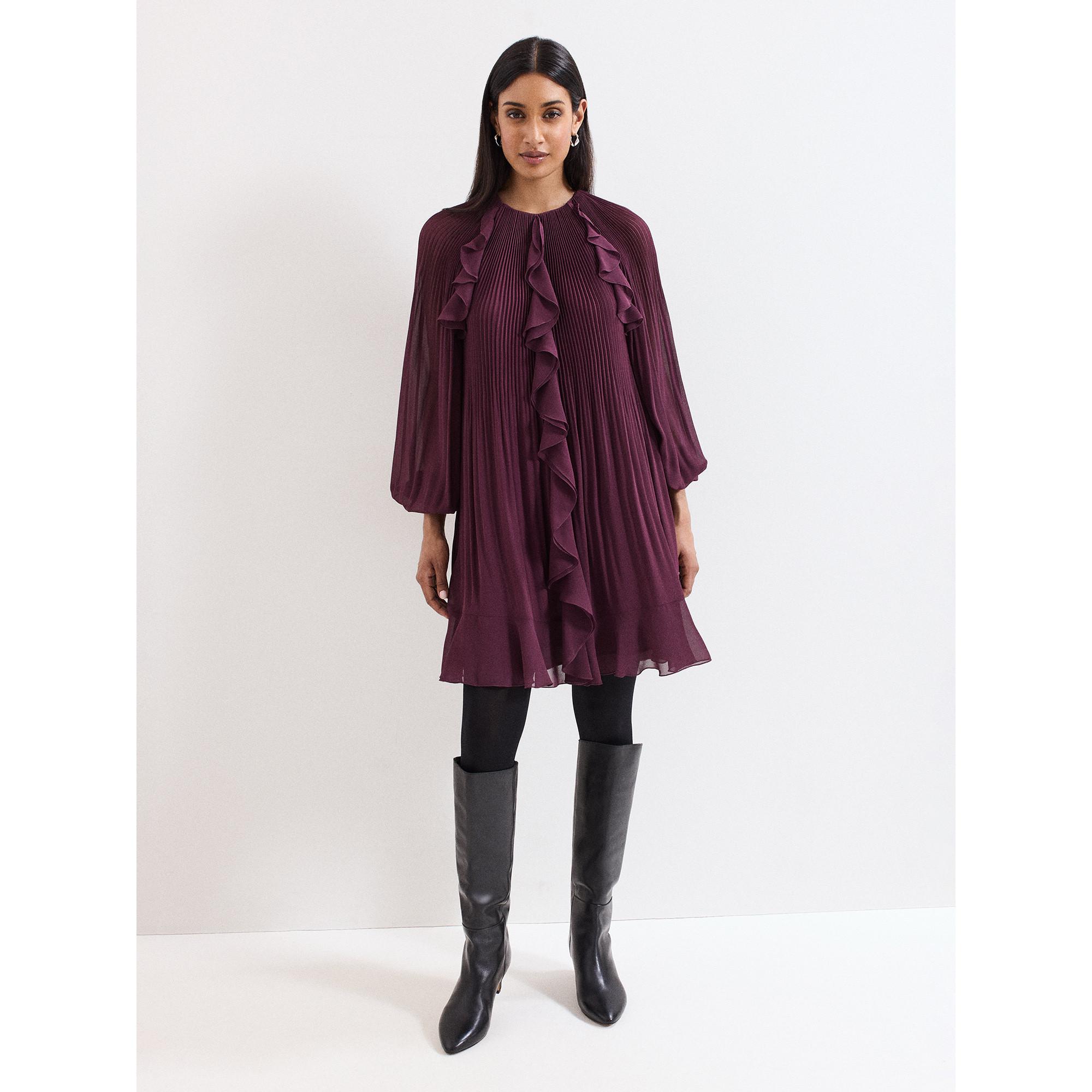 Phase Eight Layla Vestito Mini Plissettato con Balze  