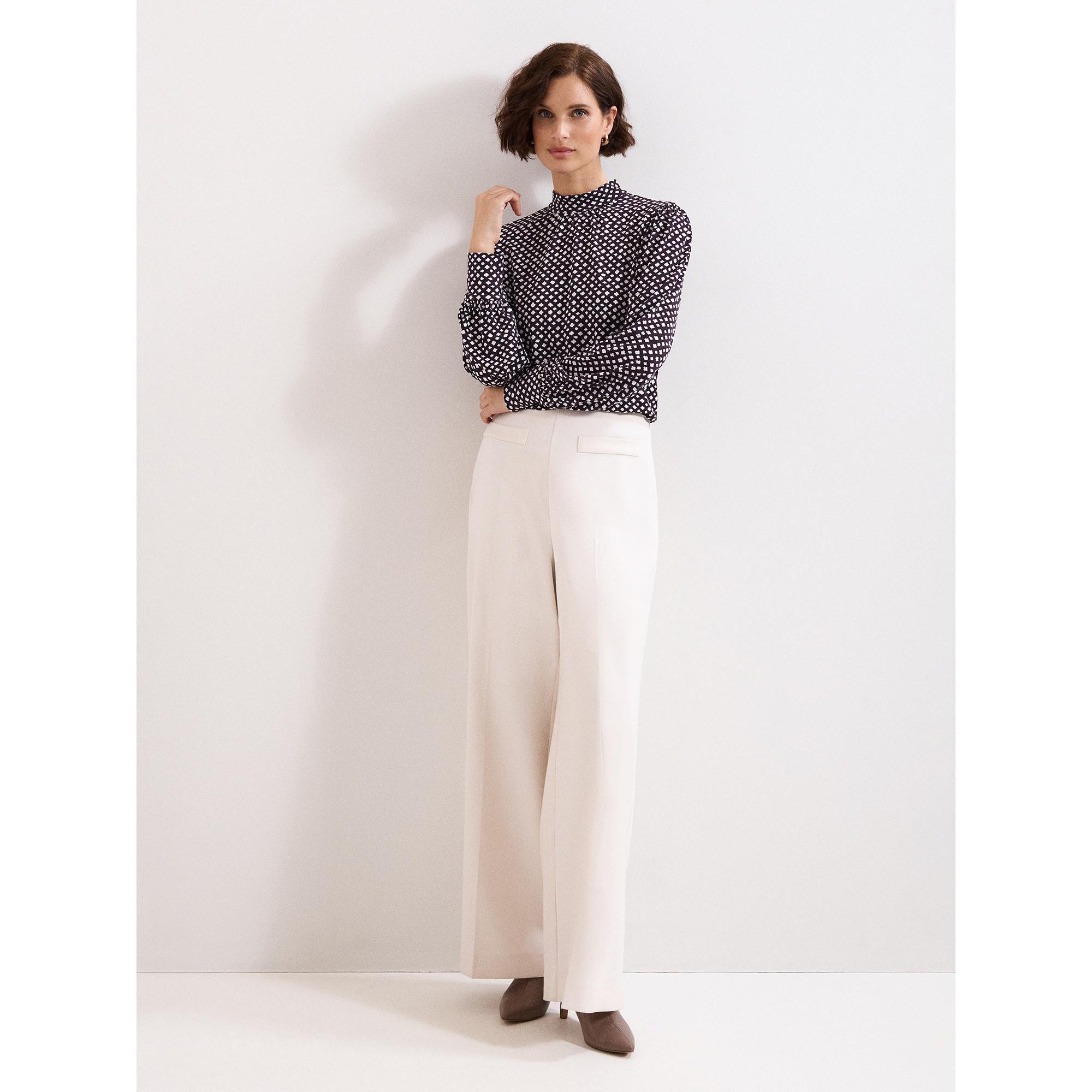 Phase Eight Esme Top Stampa Astratta Maniche Lunghe  