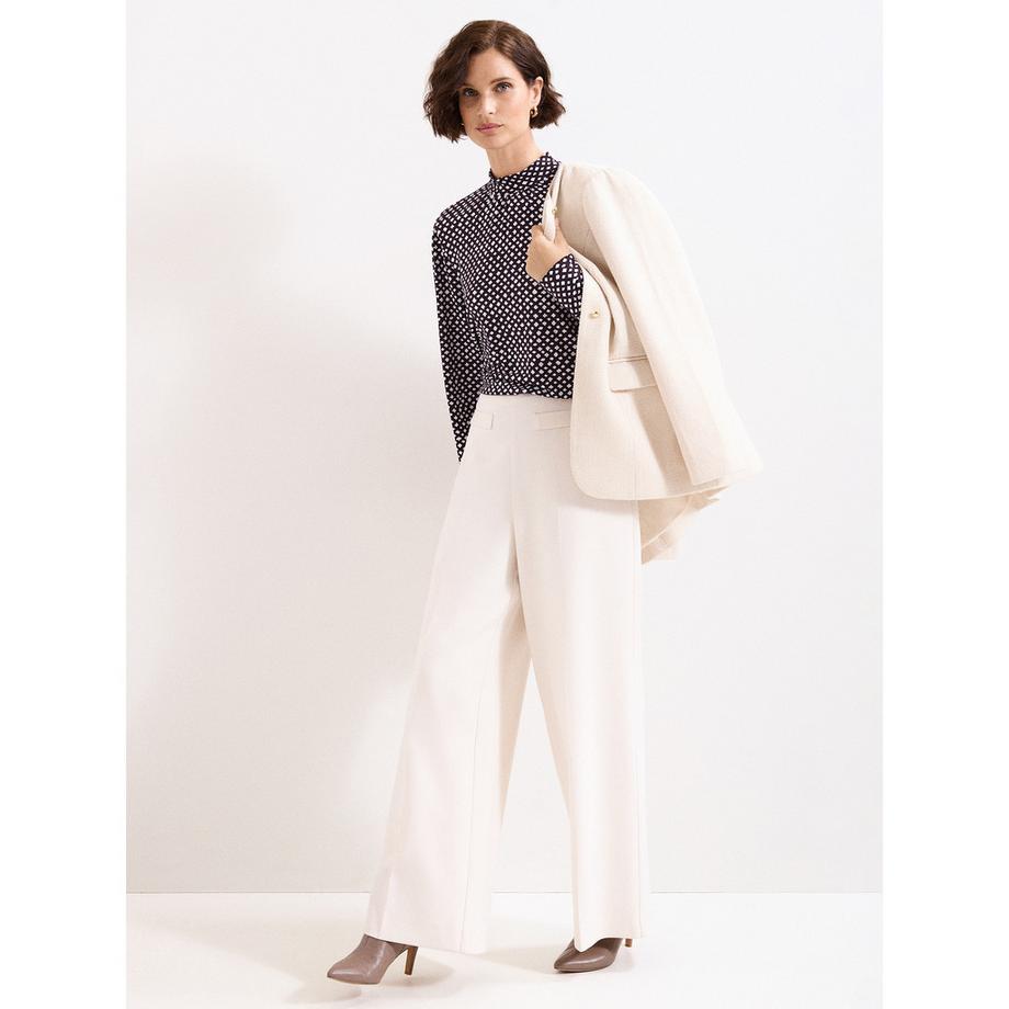 Phase Eight Esme Top Stampa Astratta Maniche Lunghe  