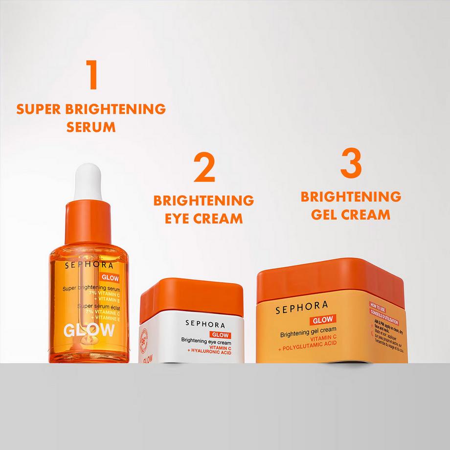 SEPHORA  GLOW - Crema In Gel Illuminante Con Vitamina C e Acido Poliglutammico 