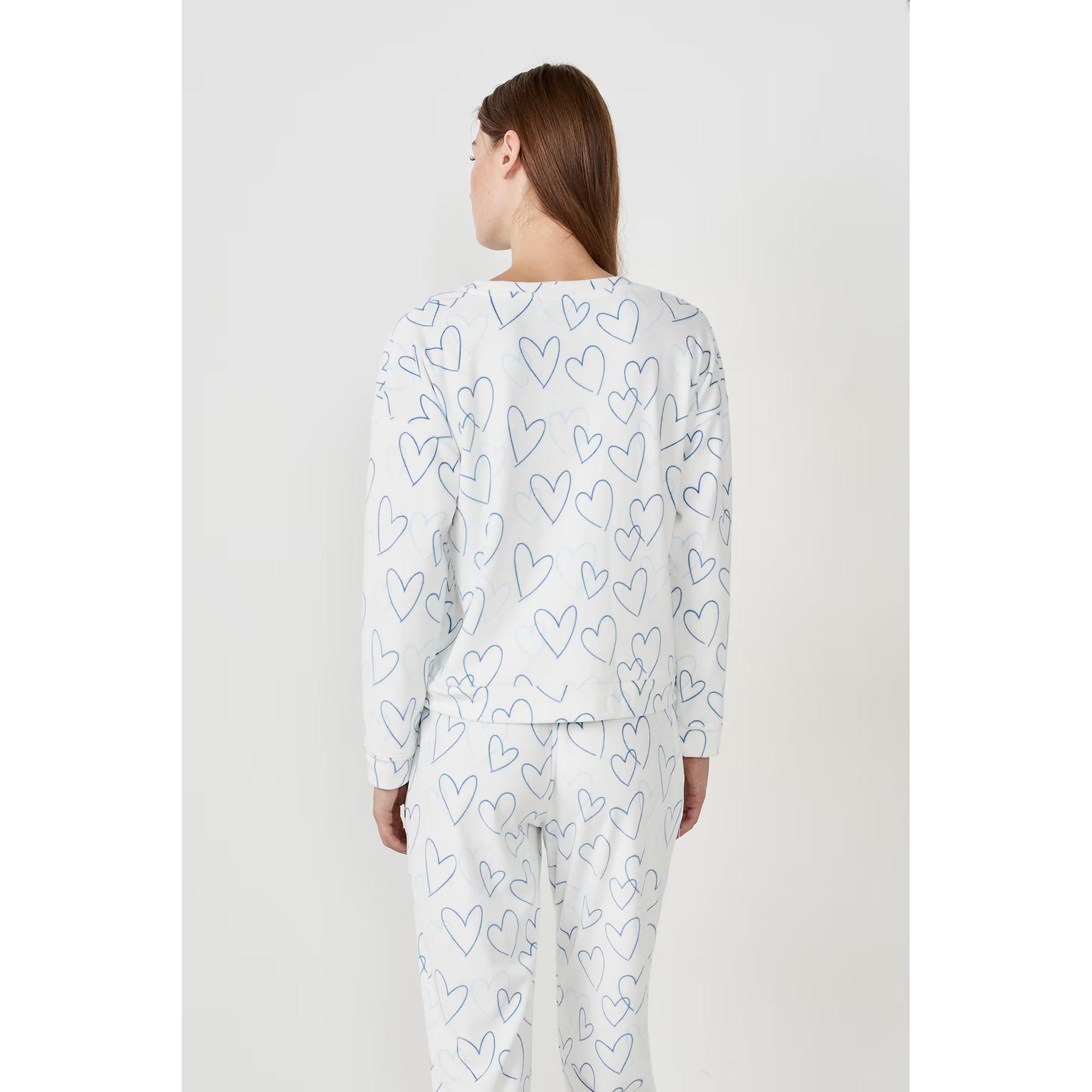 Etam Felpa a maniche lunghe con stampa a cuori  