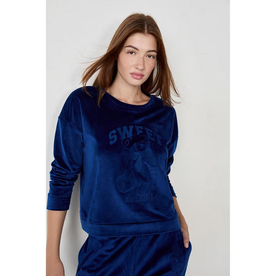 Etam Felpa Velluto Maniche Lunghe  