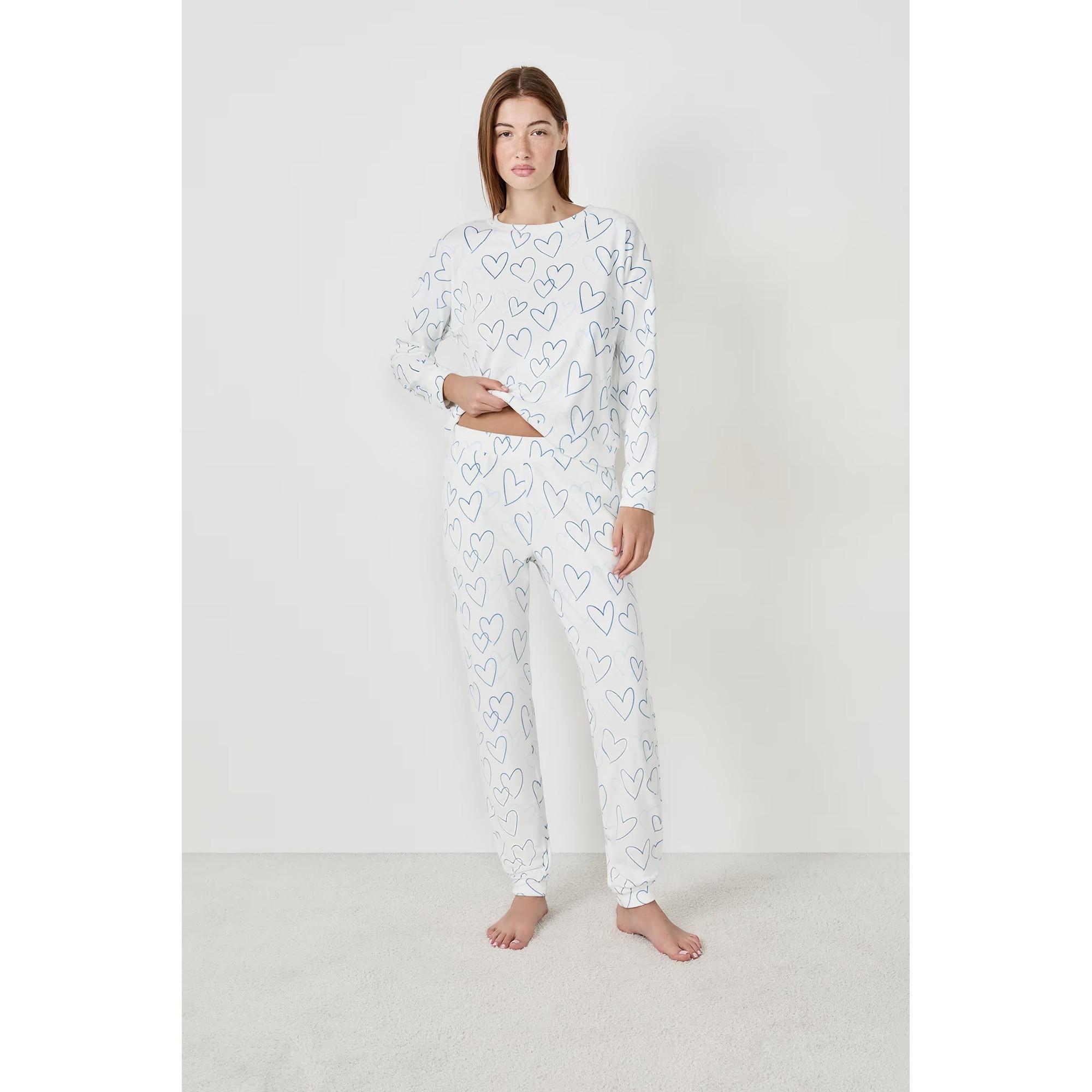 Etam Pantaloni pigiama stampa cuori  