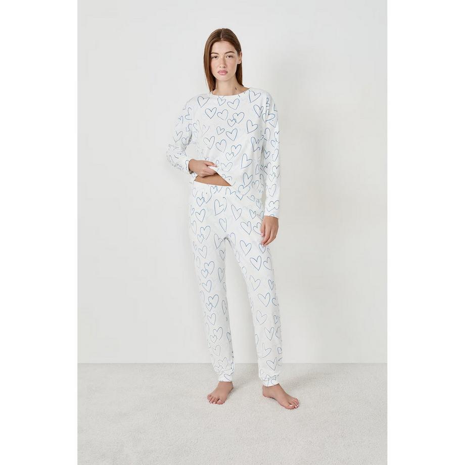Etam Herz-Print Pyjama Hose  