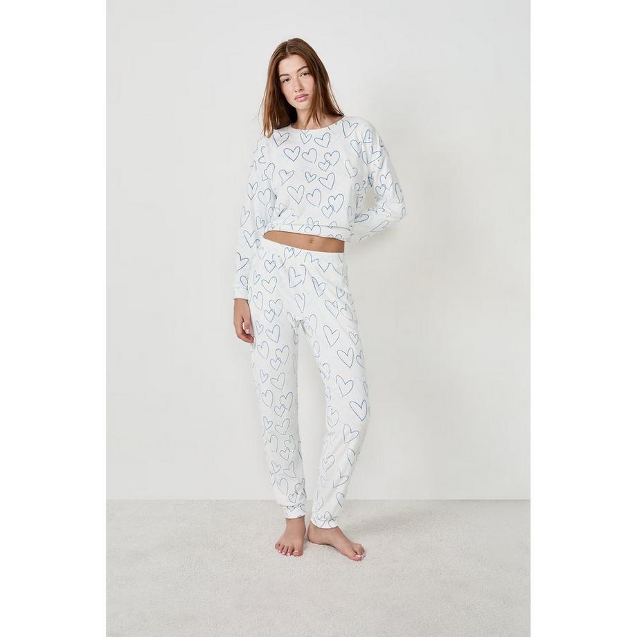 Etam Herz-Print Pyjama Hose  