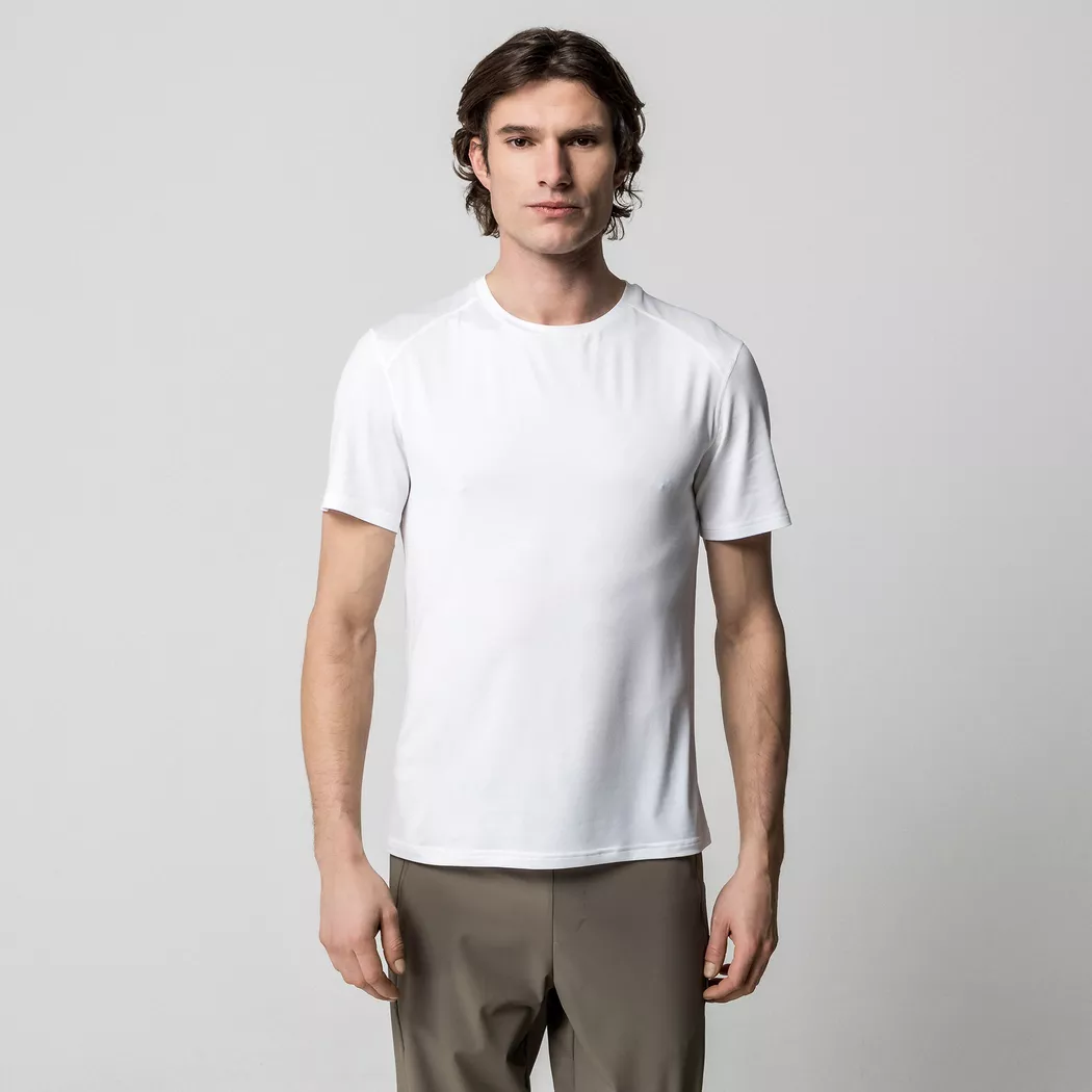 Manor Sport T-Shirt Cotton Short Sleeve Men Cream XL