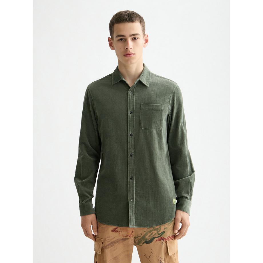 Scotch & Soda Camicia in Velluto a Coste Maniche Lunghe  