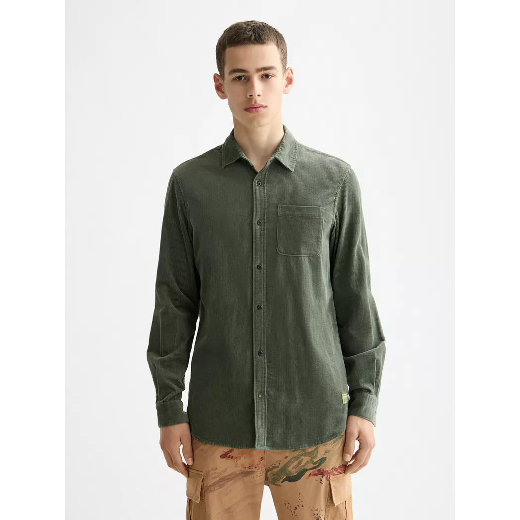 Scotch & Soda Chemise à Manches Longues 182214 Regular Fit Garden Green Stripe L Homme 2