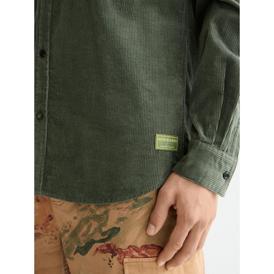 Scotch & Soda Camicia in Velluto a Coste Maniche Lunghe  