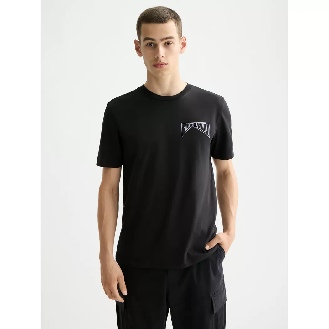 Scotch & Soda T-shirt à Manches Courtes Core Logo Grey Melange M Homme