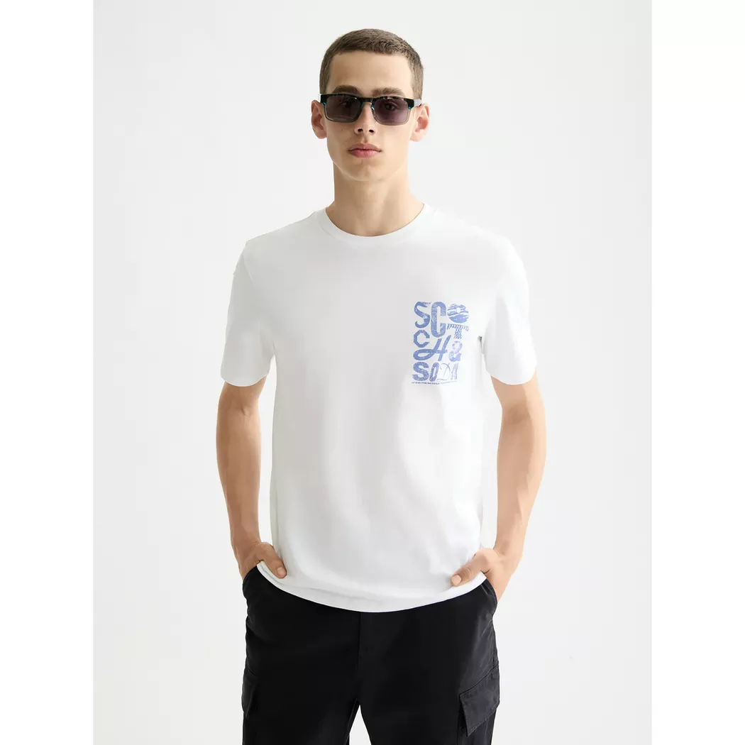 Scotch & Soda T-shirt à Manches Courtes 182290 Bright White S Homme 4