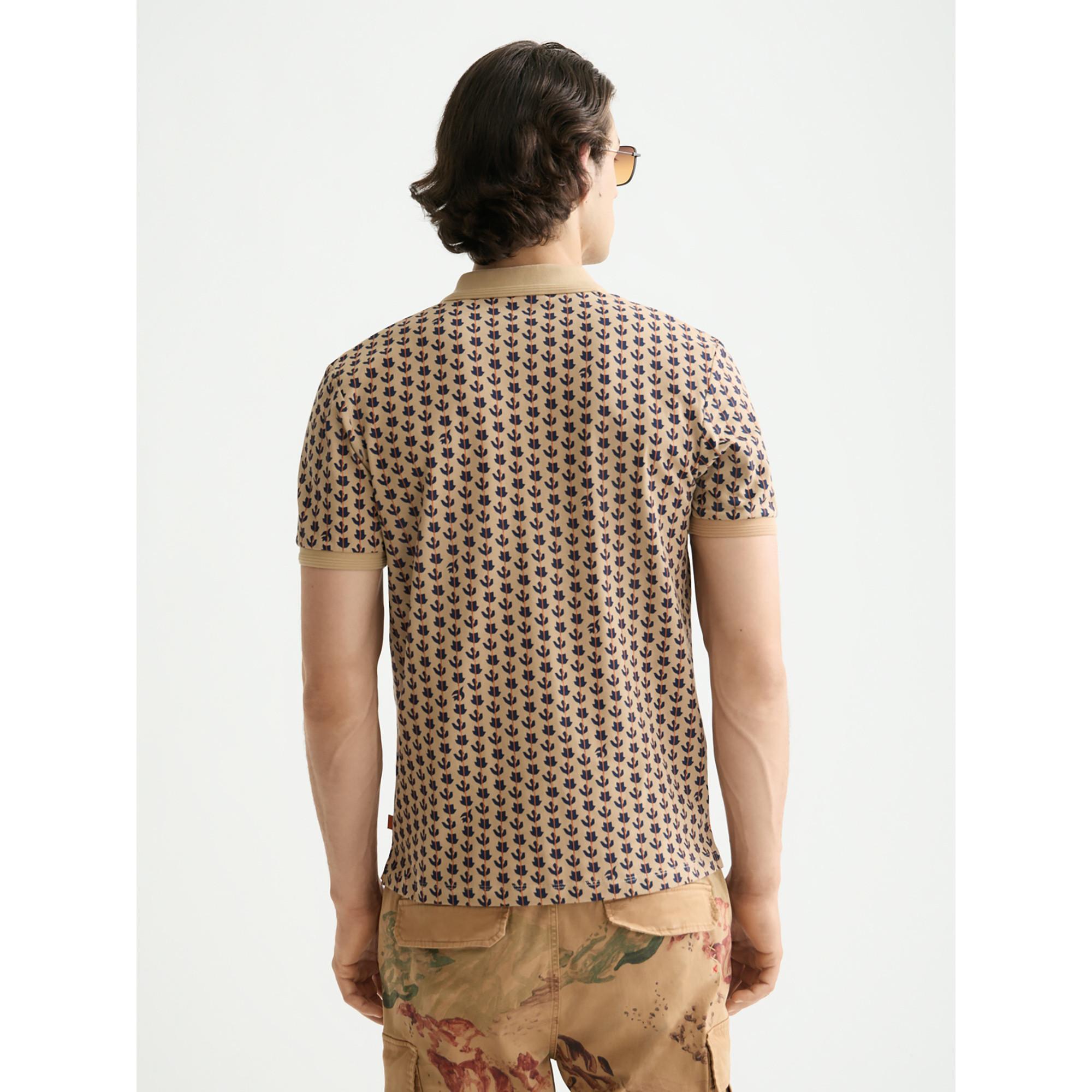Scotch & Soda Gemustertes Kurzarm Poloshirt  