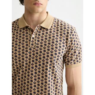 Scotch & Soda Gemustertes Kurzarm Poloshirt  