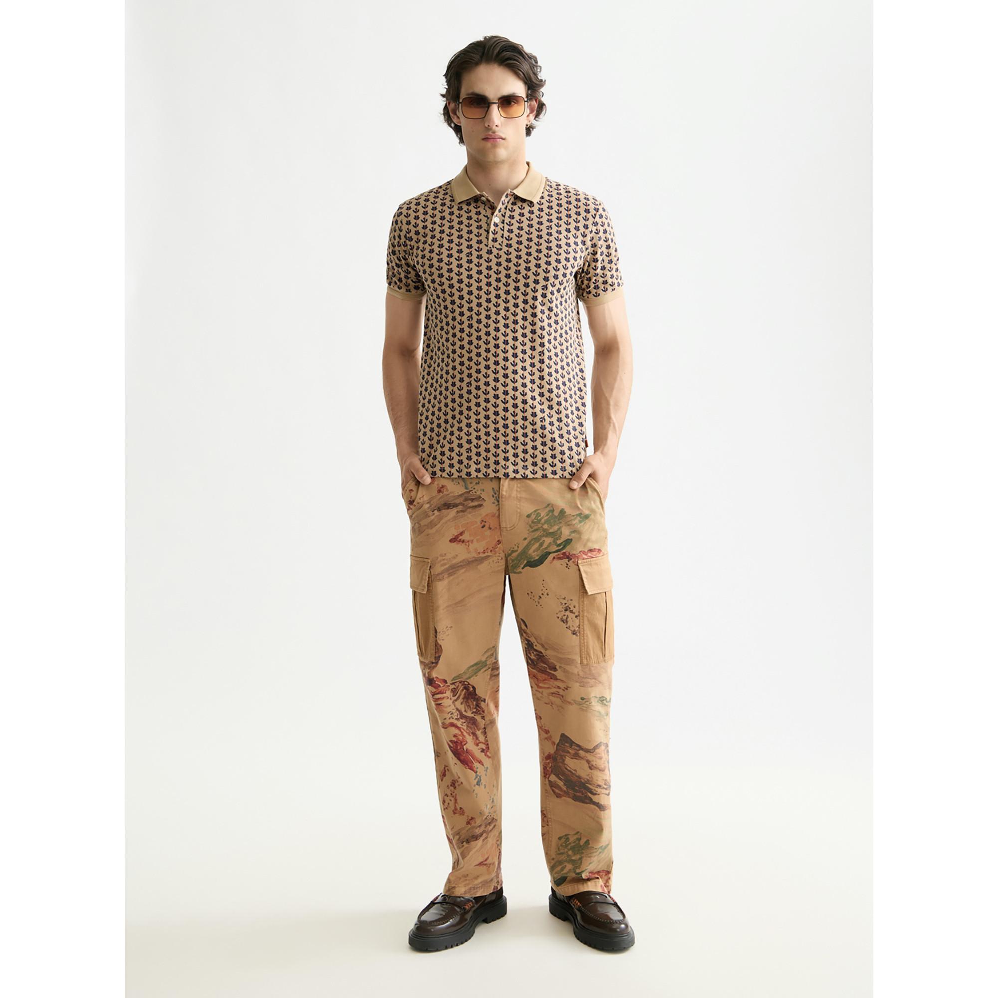 Scotch & Soda Gemustertes Kurzarm Poloshirt  