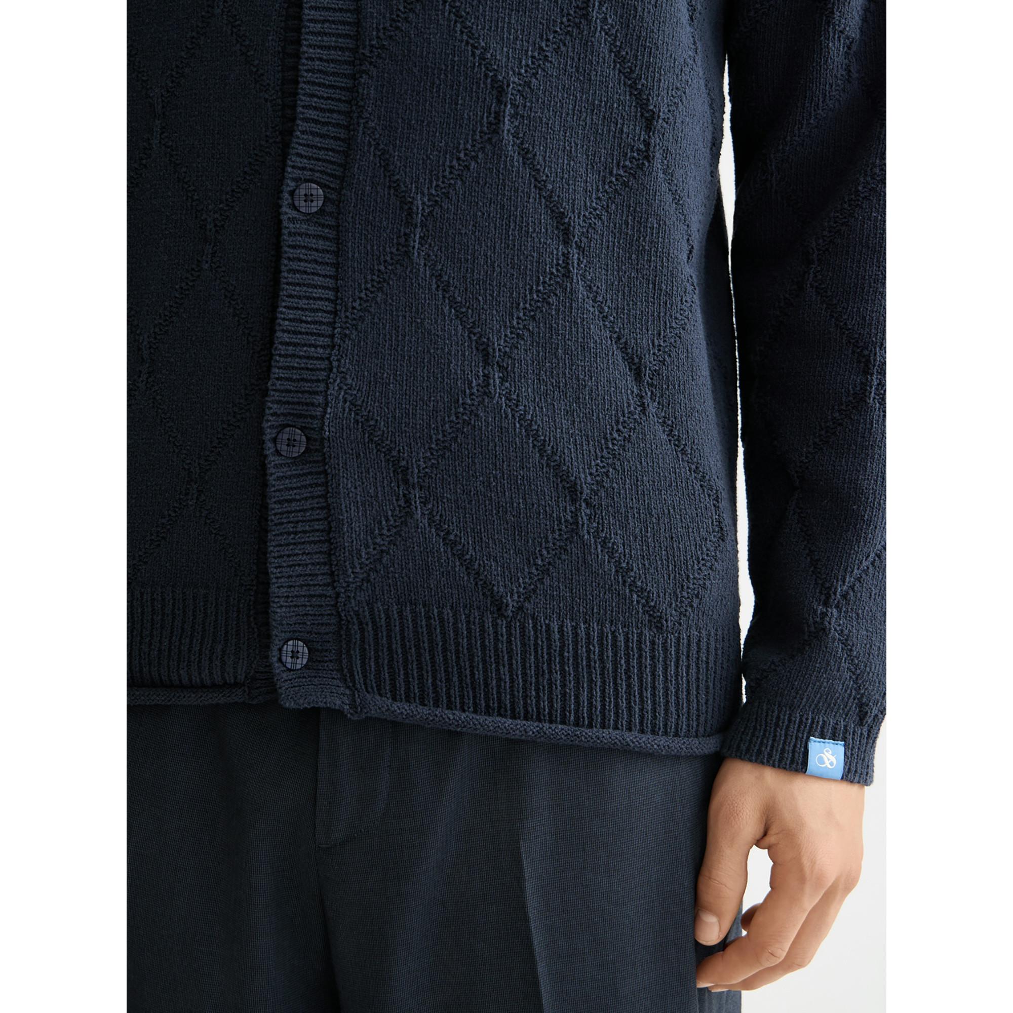 Scotch & Soda Sweatshirt Rautenmuster Regular Fit  