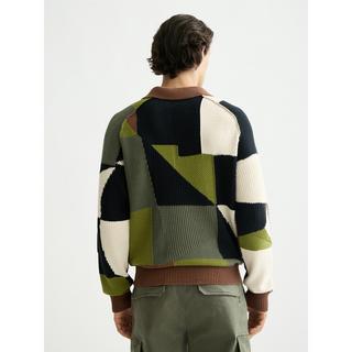 Scotch & Soda Sweat-shirt Polo en Maille Patchwork  
