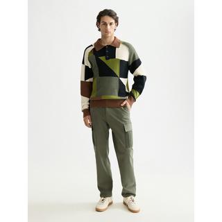 Scotch & Soda Sweat-shirt Polo en Maille Patchwork  