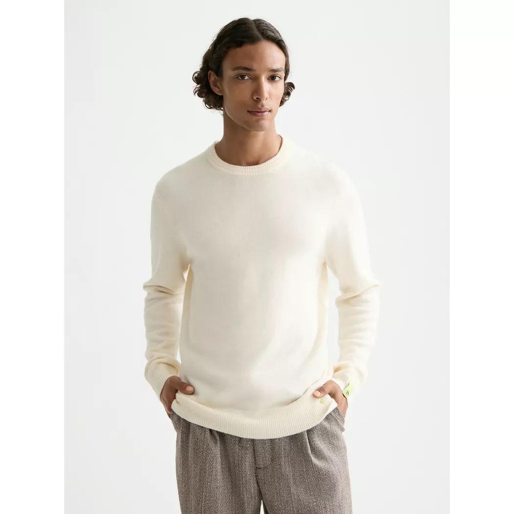 Scotch & Soda Pull Soft Knit Regular Fit White M Homme