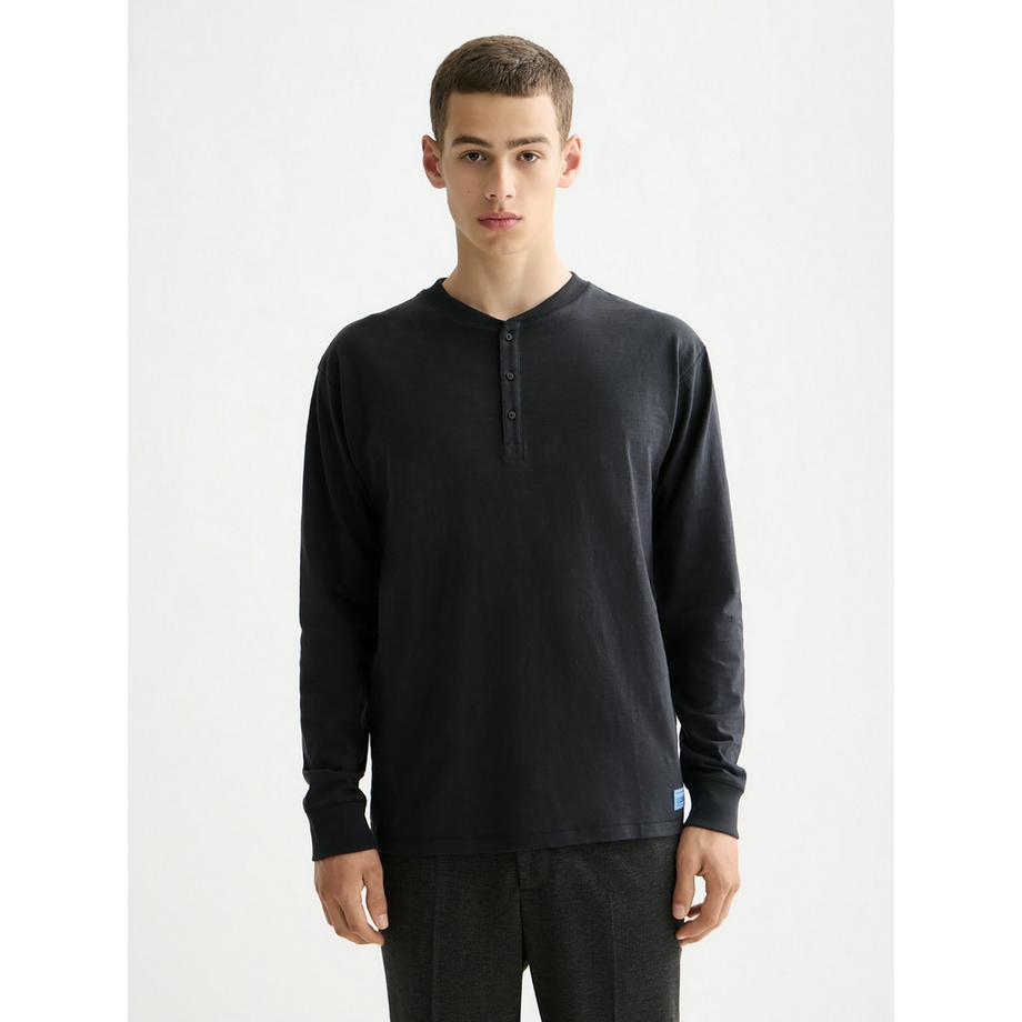 Scotch & Soda T-shirt Henley Manches Longues  