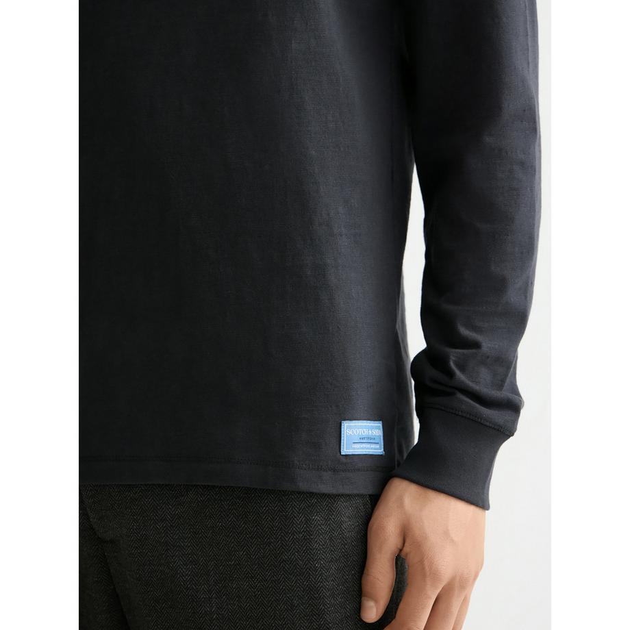 Scotch & Soda T-shirt Henley Manches Longues  