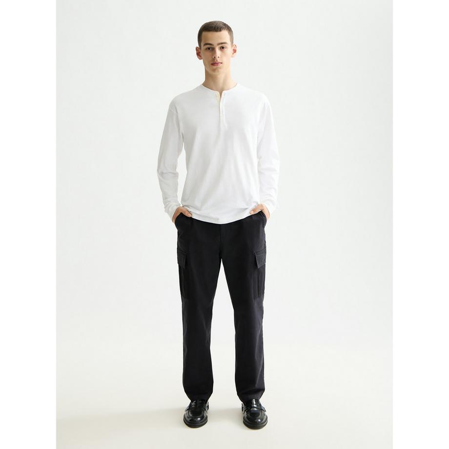 Scotch & Soda Langarm Henley T-Shirt  