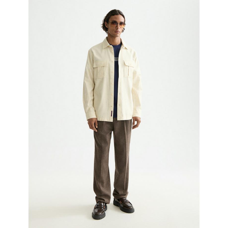 Scotch & Soda Overshirt Regular Fit Gemustert  