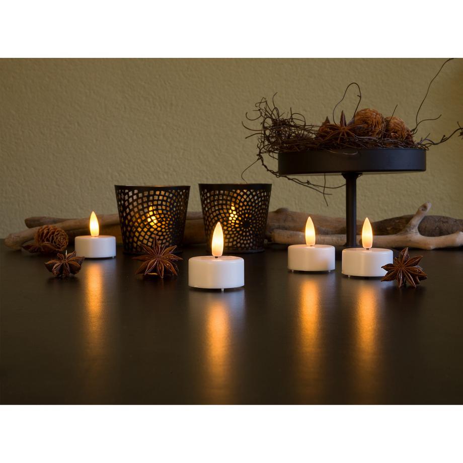 STT Bougie à chauffe-plat LED, 6 pièces Tea Light Set 