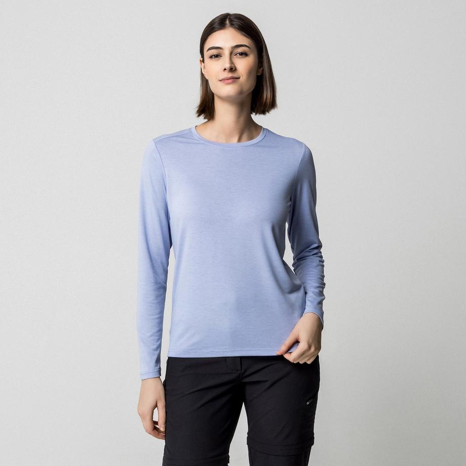 T-shirt, col rond, manches longues