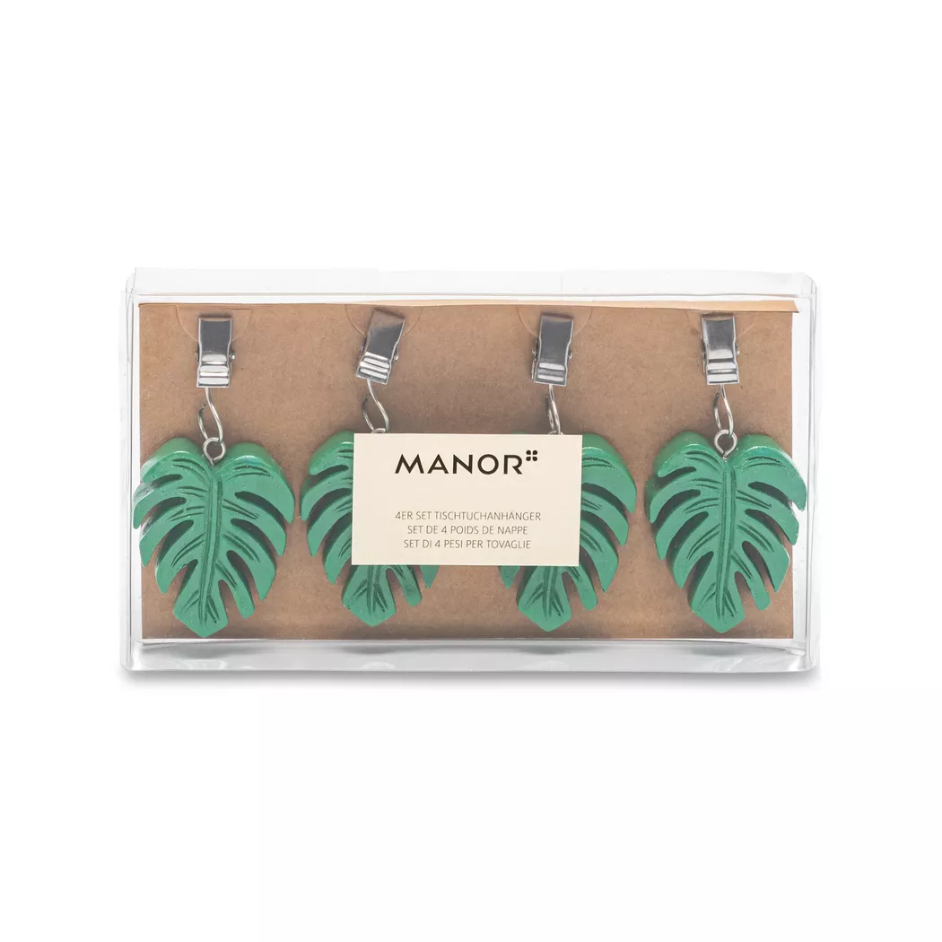 Manor - Tischtuchanhänger, 4 Stück, Set, Grün