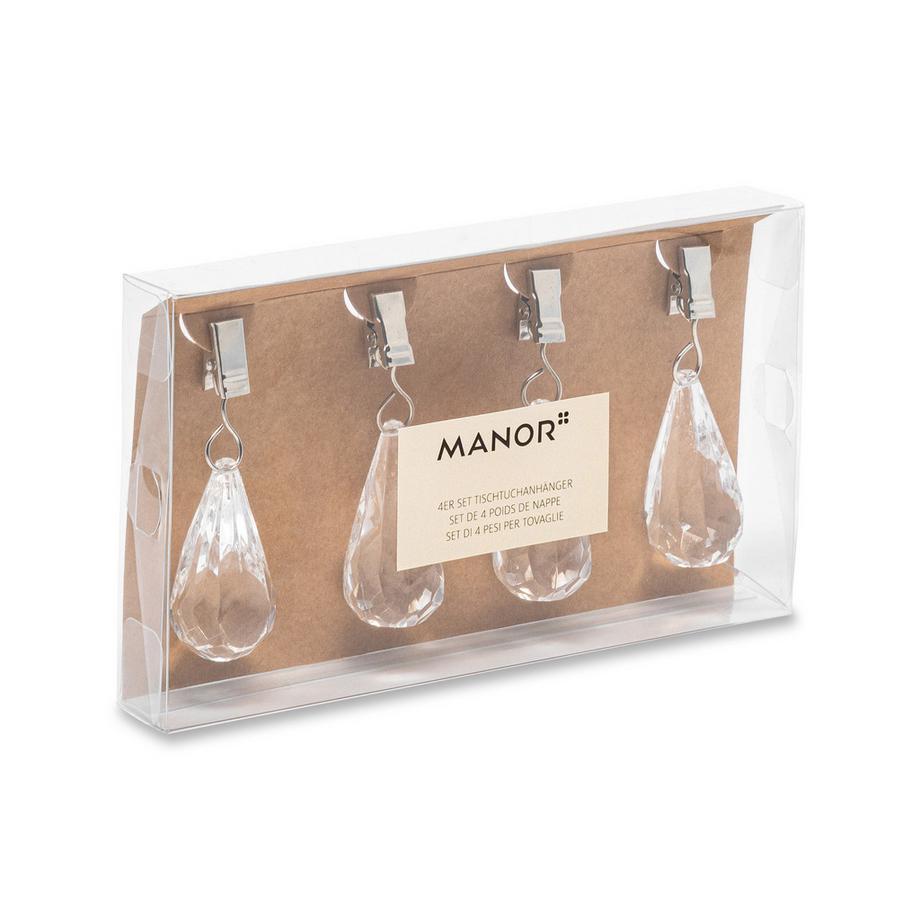 Manor Pendeloques nappe, 4 pièces Drop 