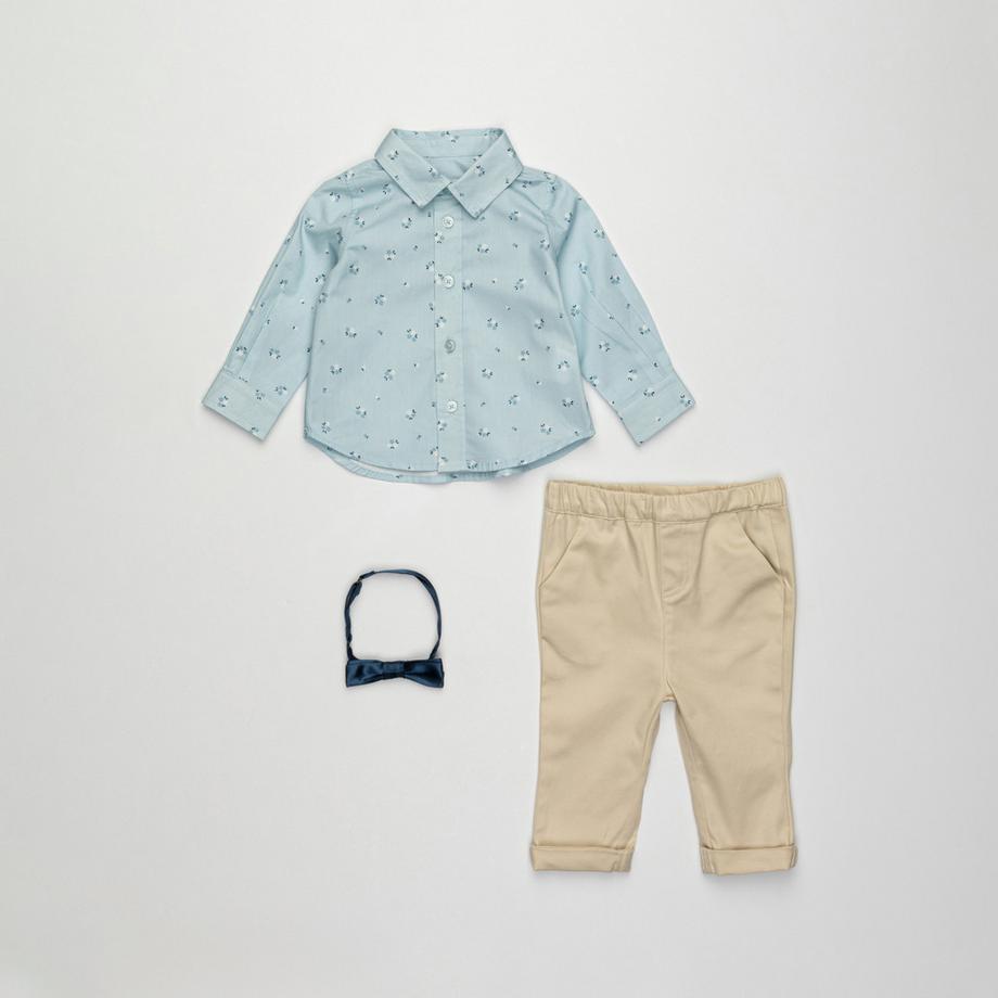 Manor Baby Ensemble T-shirt et Pantalon avec Nœud Papillon  
