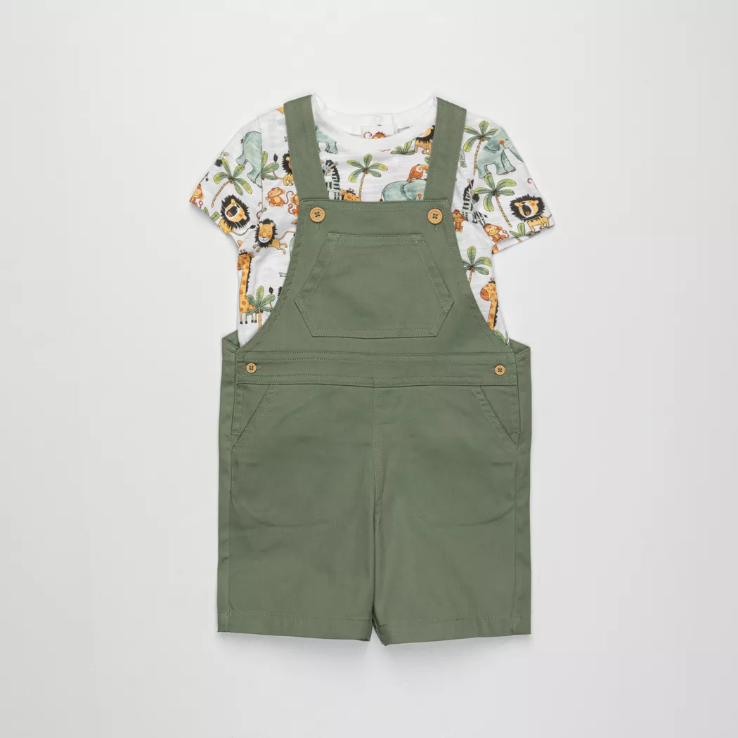 Manor Baby - Latzshorts, 104, Olivegrün