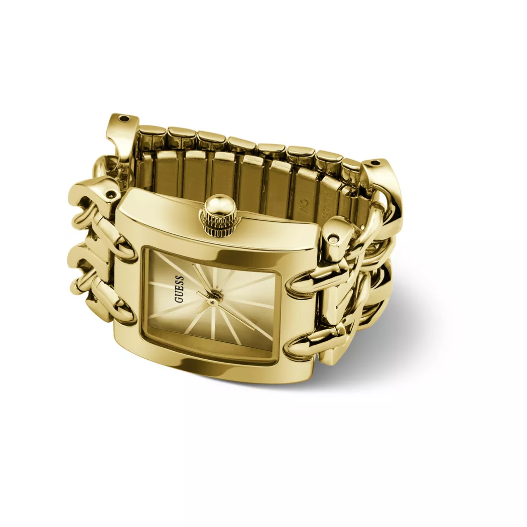 Guess - Analoguhr, Ring Watch Mod Heavy Metal, 18mm, Gelb