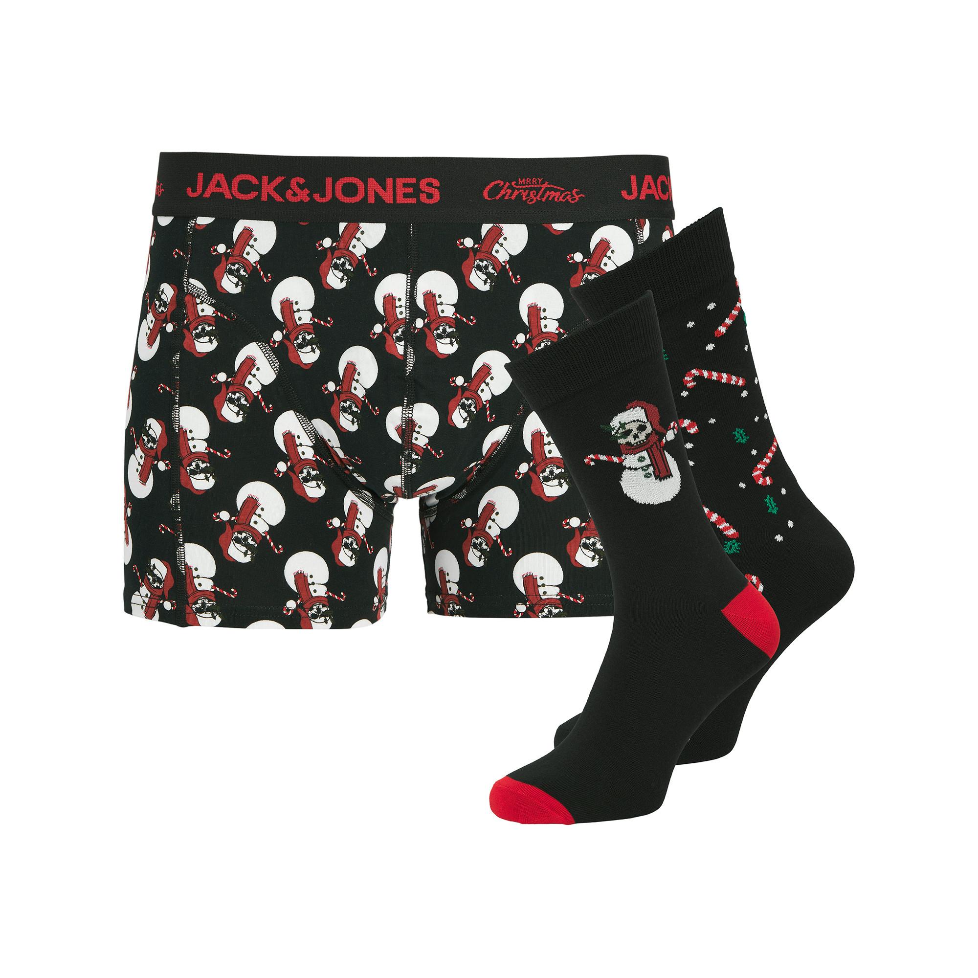 JACK & JONES X-Mas Coffret Cadeau Boxer et Chaussettes  