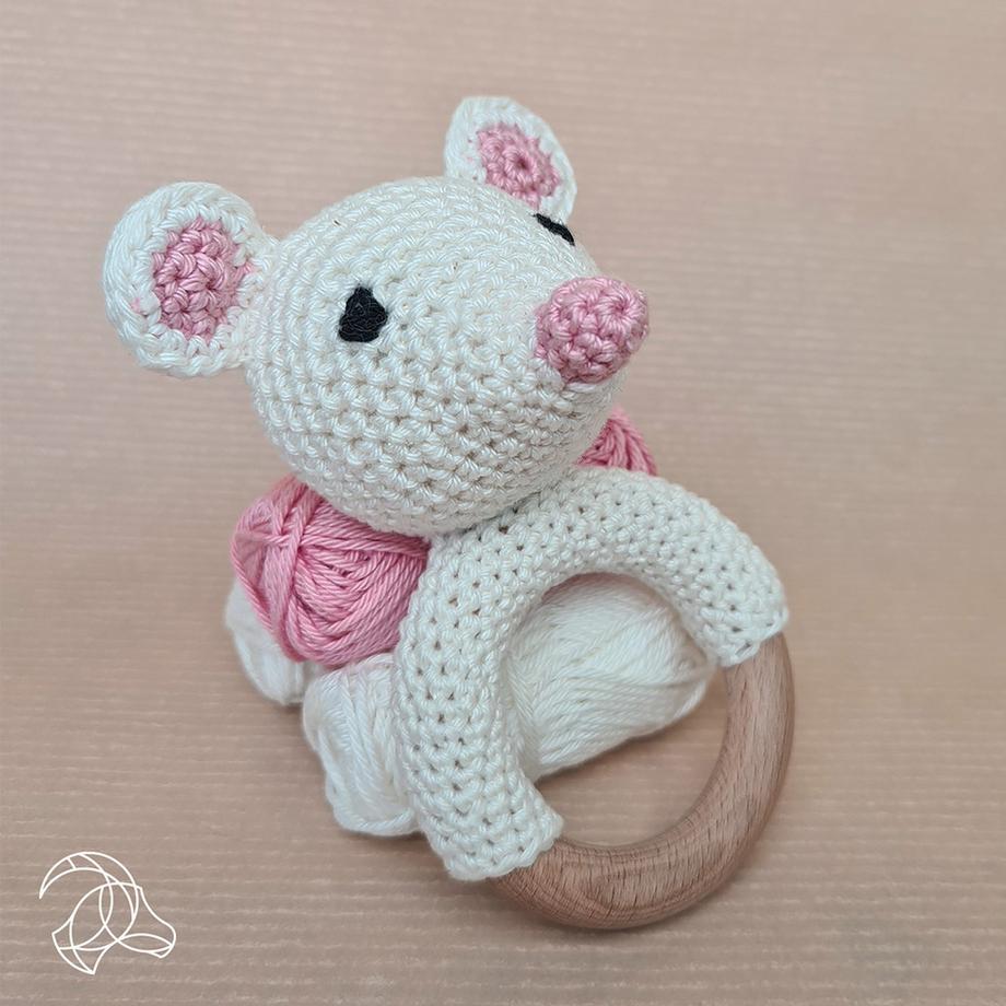 Hardicraft Häkelset Rassel Maus 