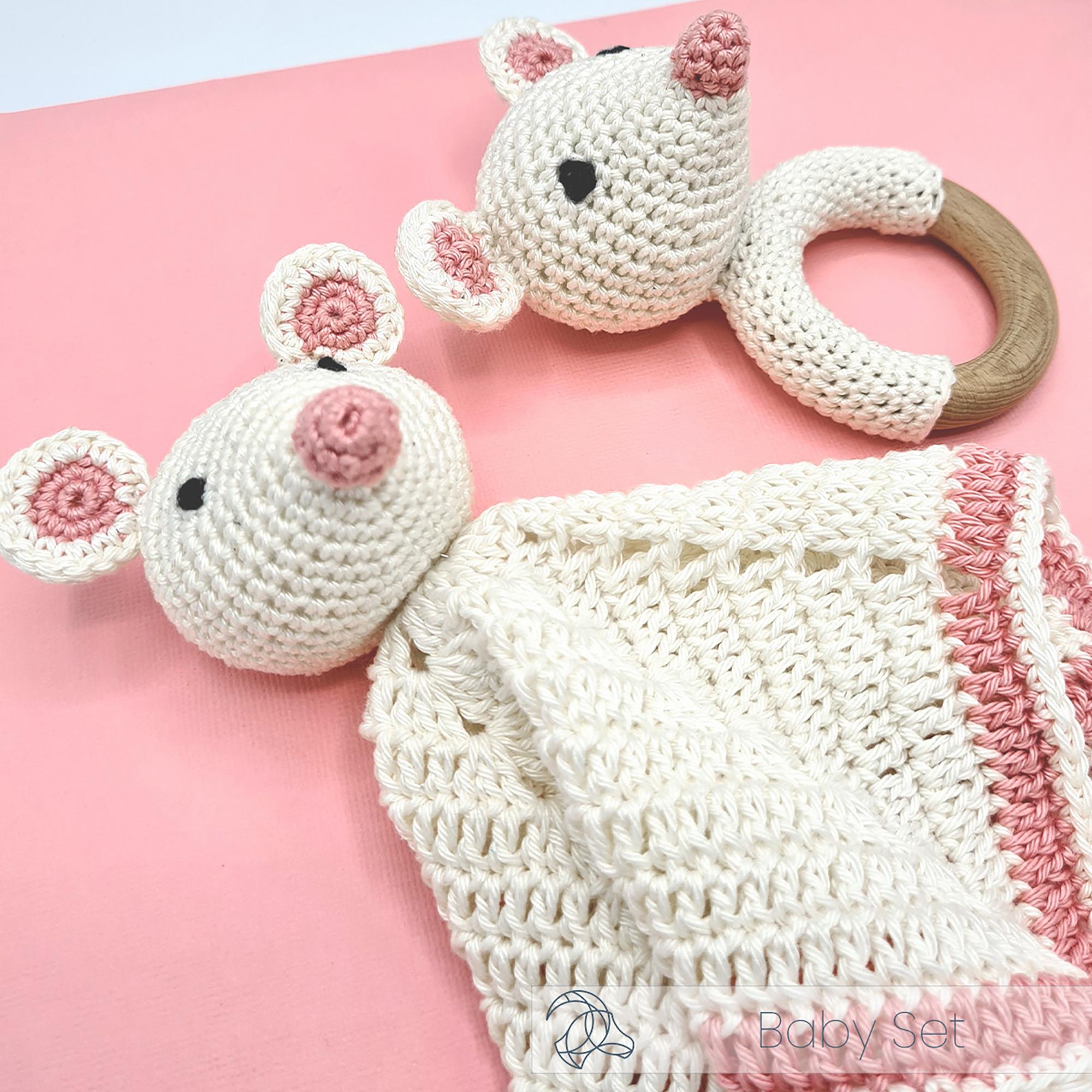 Hardicraft Häkelset Rassel Maus 