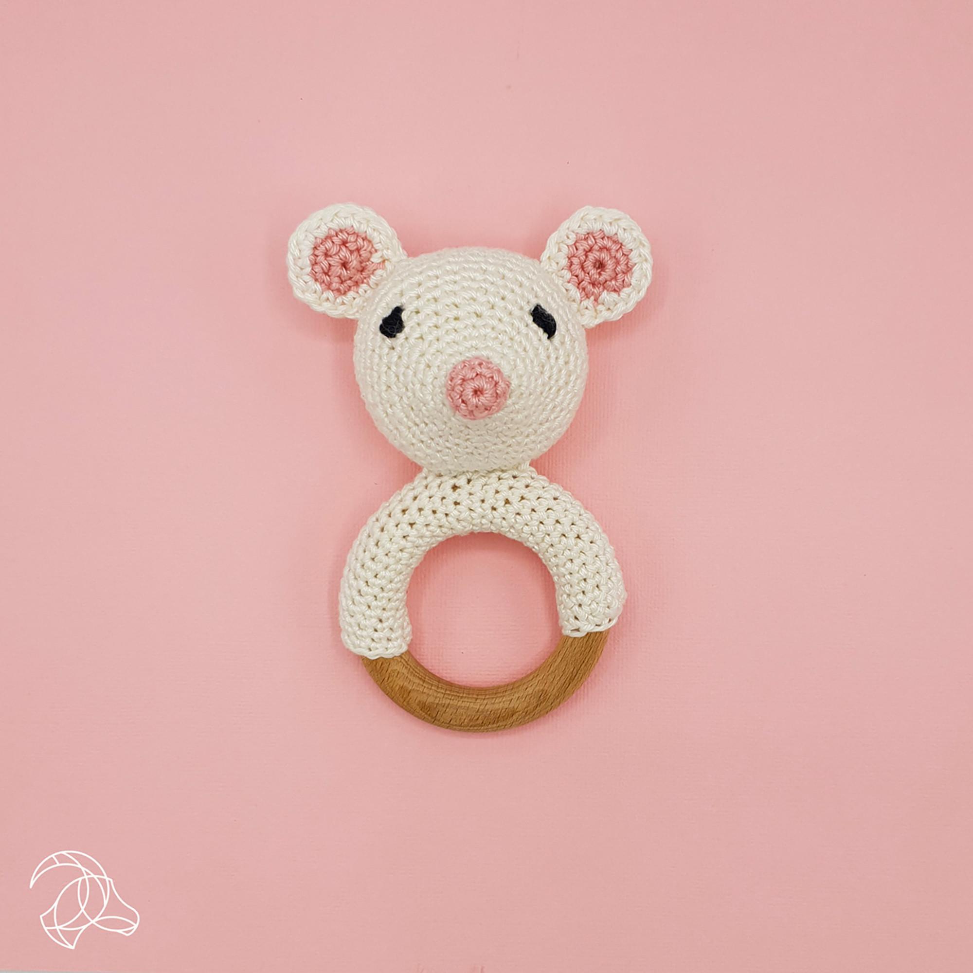 Hardicraft Häkelset Rassel Maus 