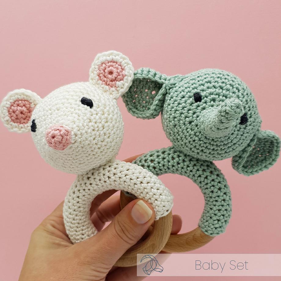 Hardicraft Set de crochet Hochet Éléphant 