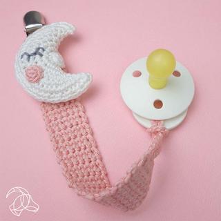 Hardicraft Häkelset Schnullerkette Mond 