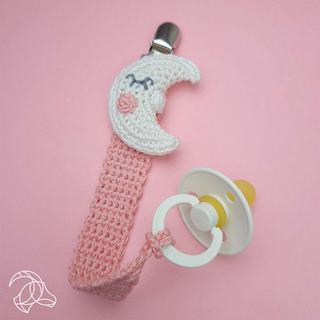 Hardicraft Häkelset Schnullerkette Mond 