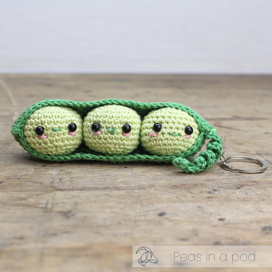Hardicraft Set de crochet Porte-clés Petits pois 