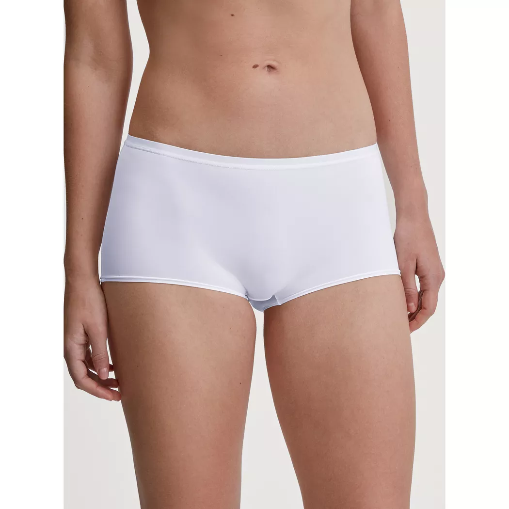 Slip CALIDA "Sleek Skin", Damen, Gr. S (40/42), weiß, Single Jersey, Obermaterial: 73% Polyamid, 27% Elasthan, körpernah, Unterhosen Slip, weich, elastischer Bund, schmaler Schnitt